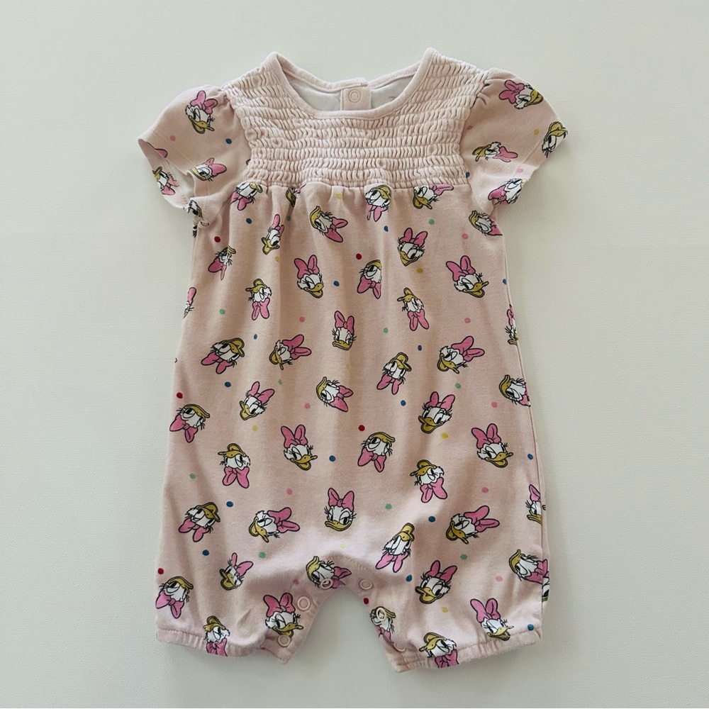 Disney Primark 12-18 Months Baby Girl Pink Daisy Duck Romper